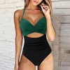 Kobiety stroju kąpielowego 2024 Push Up One Piece Swimsuit Kobiety wycięte żeńskie wysokiej talii plażowe odzież XL Monokini