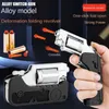 Gun Toys Ally Life Lifecard Revolver Switch Toy Gun Pistool Foldable Soft Bullet Shell Ejection Launcher For Boys Gifts Toys T240428