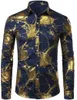 2024 Fashion Mens Shirt Flowers 3D -Druckverlustknopf Top Langarm Shirt Cloding Party Styles Design komfortable Hemden 240428