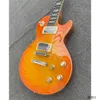 Strumpa! Electric Guitar Honey Burst Flame Top Rosewood Fingerboard Trapezoid Shape Inlay Chrome Parts!