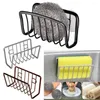 Kitchen Storage Metal Sink Sponge Rack No-punch Drain Shelf Stainless Steel Wire Ball Rag Organizer Holder