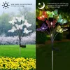 Decoraties Solar Led Light Outdoor Waterdichte tuin Zonne -aangedreven landschapslichten vlinder gazonlichten tuin decor lamp 6/8/10heads