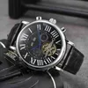 Fashion Hollow Flywheel Mécanical Watch Double face mécanique automatique Watch Imperproping Steel Band Mens Watch