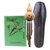 Yunnan Sanyin Ébène Hulusi Performance pour enfants adultes D G C F Flat B Hulusi Flute Natural Gourd Musical Instrument