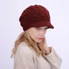 Ball Caps Solid-Color Twisteds Beret Hat Anti-Freezing Warm Casual Hats For Dating Shopping