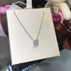 Cartre high -end sieraden kettingen voor dames zilveren diamant klassieke koehoofd voor vrouwen hanglang sleutelbeen ketting origineel 1: 1 met echt logo en doos