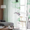Gordijnbloemgradiënt overlay tule pure raamgordijnen voor woonkamer keuken kinderen slaapkamer voile hangen