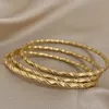 3pcs Gold Color Twist en acier inoxydable Bracelet Chic Classic Tibetan Bouddha Bracelet Golden Empilled Bangles pour femmes 240428