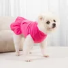 Vêtements de vêtements pour chiens rose plus épaisse robe en toison