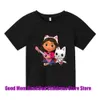 T-shirts Kawaii Gabby Doll House Childrens T-Shirt Anime Summer Theme Birthday Dress Girl O-Neck korte mouw Giftl2404