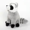 30cm Reallife Raccoon Peluş Oyuncak Güzel Sevimli Yumuşak Dolgulu Hayvanlar Hediyeler İçin Yastık 240426