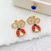 Latest Rings Luxury Jewelry New Design Sense Lucky Earring with Common Cleefly