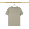 Herren T-Shirts 24SSs Summer New High Street Loose Brust Plüschbrief Unisex gleiche Style Casual Nebel Kurzarm T-Shirt Trendy Trendy