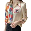 Women's Blouses Shirts Women Spring Autumn Style Blouses Shirts Lady Casual Long Slve Turn-down Collar Printed Blusas Tops WY1033 Y240426