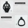 Chastity Cage Male with 3 Size Rings and Invisible Lock 3D Printed Chastity Device Adult Sex Toys Lightweight Resin Penis Exercise Bondage Gear Accessories for Men (M)