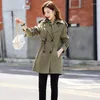 Trench Coats Femme Femme d'automne Spring Femme 2024 Coréen Double poitain