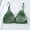 BRAS KVINNA SOLA BH NO STEEL RING Beauty Back Wrapped Chest Bekväm Daisy Brassiere Stretch Triangle Cup vadderad underkläder 1/2st