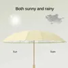 المظلات الفرنسية الرجعية 16 عظم حماية أشعة الشمس UV المظلة للنساء الكبير مقاوم للرياح شمسية أنثى قابلة للطي مشمسة ومظلات ممطرة