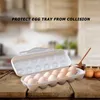 Garrafas de armazenamento portador de ovo Protetor de plástico 12 grade Bandeja de ovos à prova de choques Caixa de caça