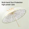Umbrellas French Retro 16 Bone Sun Protection UV Umbrella for Women Large Windproof Sunshade Female Folding Sunny and Rainy Umbrellas