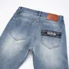Jeans masculin printemps d'été mince masculin slim slim américain calicon marque haut de gamme petit pantalon droit Q9574-07