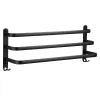 Régler la barre de serviette 3060 cm Contexte multi-tige Accessoires de salle de bain Mur Organisateur Horme Hormez en aluminium Rack de rangement étagère noire mate