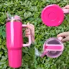 Cobrand Winter Cosmo Pink Red Holiday 40oz Stainless Steel Tumblers Cups with handle Lid And Straw 40 oz Light Blue Spring Quencher H2.0 Car mugs Water Bottles 0428