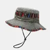 Brede rand hoeden emmer hoeden katoen nationale wind stevige kleur emmer hoed mode joker outdoor reis zon c mannen en vrouwen 15 j240429