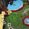 Flores decorativas El área de césped de musgo simuladas alfombras de césped falso decoración de alfombra artificial de jardín plástico para paisajismo micro escena