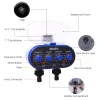 Equipments Ball Valve Electronic Two Outlet Four Dials Water Timer with Rain Sensor Hole Garden Irrigation System EU Standard #21032A