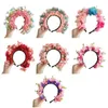 Clips de cheveux 652f Bandon de fleur de soie réglable Beau groupe de cheveux accessoire belle décoration embellie