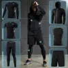 T-Shirts Men Running Sets Gym Tight Sport Clothing Basketball Training Tracksuit Fitness Jogging Sports Wear Compression Athletic Clothes