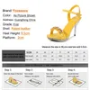 Summer Womens Trend Traps Croce Sandals Sandals Fasci Piattaforma spessa Decorazione a catena casual dorata Scarpe al tallone sexy 240424
