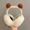 Boinas que se doblan a dos colores de la oreja de la oreja Faux Fur Furh Desverte Invierno Protección fría de fuego