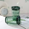 Green de phoque verte des tasses en verre pêne gobelers cafés à eau froide boisson glacée berceau 450 ml