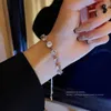 Kette Luxus glänzender silberfarbener Farbe Verstellbares Kristall Zirkonarmband für Frauen Neue Mode Platin -Schicht -Armband Juwely Geschenk
