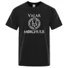 Мужские футболки Случайная мужская футболка песни из ледяной и огненной футболки Valar Morghulis