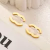 Orecchini per lettere di design in oro 18k oro di lusso Designer Designer Brand Brand Brand Acciaio inossidabile Orecchini per lettere di matrimonio Gioielli per feste di nozze