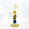 Mini kleine Öl -Dab Rigs 9,8 Zoll Bfastpluto Recycler Öl Rigs Shishs kleiner Glaswasserrohrrohrrohrrohr Blase Dab Bong und 14mm kleine Schüssel und kostenloser Versand