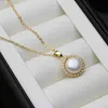 Pendanthalsband 925 Silver Pearl Pendant True Black Natural Freshwater Pearl Necklace Anniversary Girl Giftwx