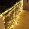 Dekorationer 10m 100ed Solar String Fairy Lights Outdoor Waterproof Ivy Lights Led Artificial Maple Leaf Christmas for Garden Decoration