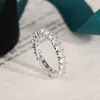 Rings de banda 925 Sterlsilver R For Women Equity Full Diamond Zircon Rhigh High Quality Party Anniversary Anniversary Gift J240429