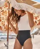 Women's Swimwear Patchwork Dot One Piece Swimsuits 2024 Sexy Zipper Printed Slim Swimsuit Summer Plus Size Bathing Suit