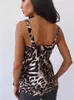 Женские танки Camis new Fashion Leopard Print Chicly Chefon Classic V-образный вырезы