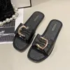 Slippers 2024 Summer Fashion Women Chaussures Transparent Soft Bottom Metal Decoration Sandales Females Place Outdoor Casual