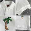 Polos masculinos verão novo Retro malha micro capítulo padrão camisa pólo masculino simples algodão puro jovem camiseta casual h240429