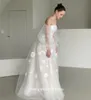 Corea di fantasia Off Pah Pah Garden Abito da sposa da sposa Obbina a manica lunga Tulle Lunghezza abito da sposa Abito da sposa realizzato 240425