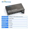 10/100m Optisk fibermediaomvandlare Singlemode Duplex SC Fiber/8-port UTP RJ45 Fiber Transceiver Media Converter Extern Powe