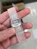 AET -Uhrendurchmesser 40 mm mit 4130 integrierter Timing -Bewegung Saphirkristallkoffer echter Meteorit -Scheibe Gesicht Naturkautschuk -Gurt