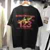 Herrenhosen Weiß schwarzer rrr123 Signature T-Shirt 1 1 Loose Casual Mens Womens RRR-123 Kurzschlafen T-Shirt Tee J240429